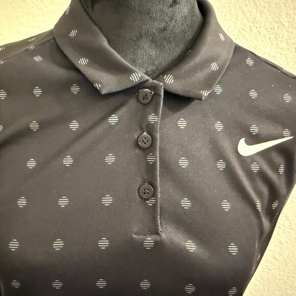 Nike Golf Women's DRI-FIT Print Sleeveless Polo 930381-010 Sz XL - Picture 3 of 6